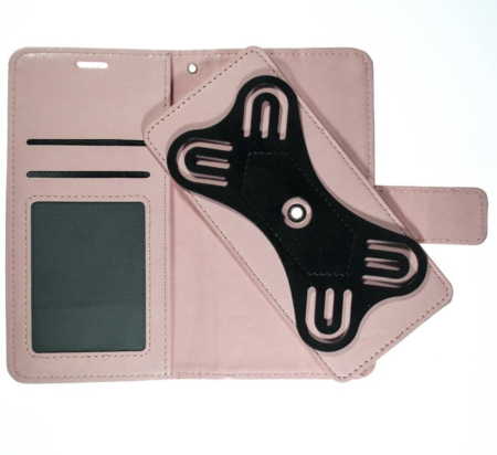 UWC-Small (4.5"-4.8") Universal Wallet Case with 360 Degree Rotating  Swivel Stand - PINK (Only Ground Shipping)