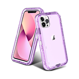 Transparent Shockproof Case - PURPLE for iPhone 13 Pro Max (Only Ground Shipping)