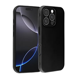 Full Cover New Design Silicone Case - BLACK for iPhone 16 Pro Max (Only Ground Shipping)