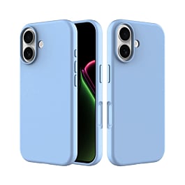 Soft Solid Silicone Case (Full Buttom Cover) - LIGHT BLUE for iPhone 17 (Only Ground Shipping)