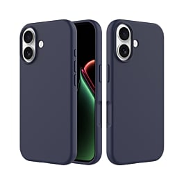 Soft Solid Silicone Case (Full Buttom Cover) - NAVY BLUE for iPhone 17 (Only Ground Shipping)