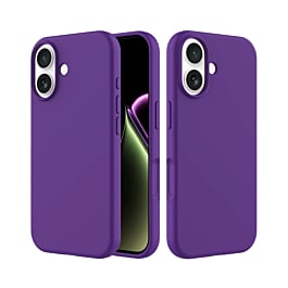 Soft Solid Silicone Case (Full Buttom Cover) - PURPLE for iPhone 17 (Only Ground Shipping)