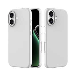 Soft Solid Silicone Case (Full Buttom Cover) - WHITE for iPhone 17 (Only Ground Shipping)