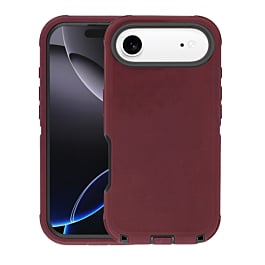 Heavy Duty Case for iPhone Air (MAROON & BLACK) (Only Ground Shipping)