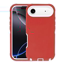 Heavy Duty Case for iPhone Air (RED & WHITE) (Only Ground Shipping)