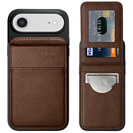 Leather Wallet Case with Kickstand - BROWN for iPhone Air (Only Ground Shipping)