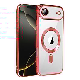 Shiny Wireless Charging Clear Case - RED for iPhone Air (Only Ground Shipping)