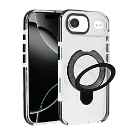 Transparent Case with Wireless Charging Kickstand - BLACK for iPhone Air (Only Ground Shipping)