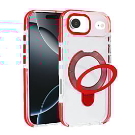 Transparent Case with Wireless Charging Kickstand - RED for iPhone Air (Only Ground Shipping)