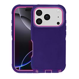 Heavy Duty Case - PURPLE & PINK for iPhone 17 Pro Max (Only Ground Shipping)