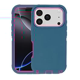 Heavy Duty Case - TEAL & PINK for iPhone 17 Pro Max (Only Ground Shipping)
