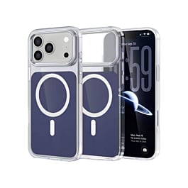 Transparent Magnetic Shockproof Case  - NAVY for iPhone 17 Pro  (Only Ground Shipping)