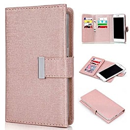 Fashion Wallet with Removable Magnet Case - ROSE GOLD for iPhone 8P / 7P (Only Ground Shipping)