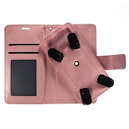 YUW-Small (4.5"-4.8") Universal Wallet Case with 360 Degree Rotating  Swivel Stand - ROSE GOL (Only Ground Shipping)