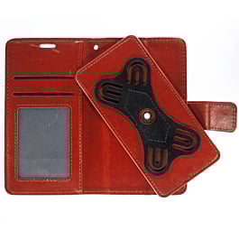 UWC-Large (5.2"-5.5") Universal Wallet Case with 360 Degree Rotating  Swivel Stand - BROWN (Only Ground Shipping)