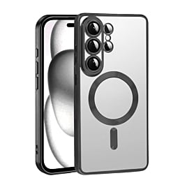 Galaxy S26 Ultra Shiny Wireless Charging Clear Case - BLACK  (Only Ground Shipping)