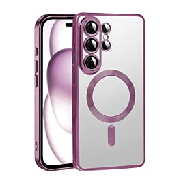 Galaxy S26 Ultra Shiny Wireless Charging Clear Case - PURPLE  (Only Ground Shipping)