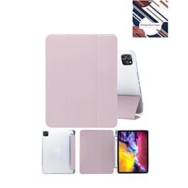 Smart PU Stand with Pen Holder - PINK for iPad Air 13 2024 / Pro 12.9 (3rd / 4th / 5th / 6th) (Only Ground Shipping)