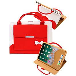 Smart Work Bag Style Case - RIBBON RED for iPad 5 (2017) / iPad 6 (2018) / Air 1 / Air 2 / Pro 9.7 (Only Ground Shipping)