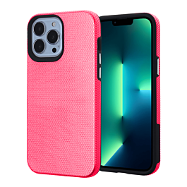 Shock Absorption Protective Dual Layer Case - PINK for iPhone 13 Pro (Only Ground Shipping)