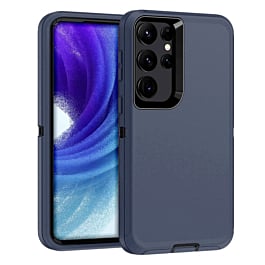 Heavy Duty Case for Galaxy S23 Ultra (DARK BLUE & BLACK) (Only Ground Shipping)