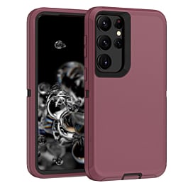 Heavy Duty Case for Galaxy S23 Ultra (MAROON & BLACK) (Only Ground Shipping)