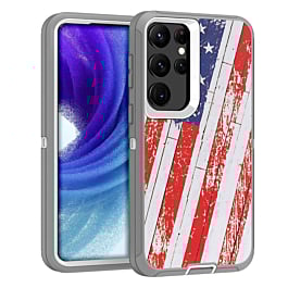 Heavy Duty Case for Galaxy S23 Ultra (US FLAG) (Only Ground Shipping)