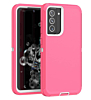 Heavy Duty Case for Galaxy A02S (HOT PINK & WHITE) (Only Ground Shipping)