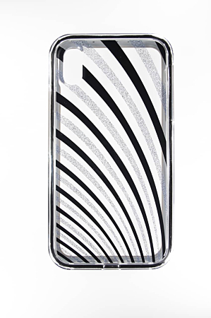 Bling Lines Pattern Hybrid Fusion Bumper Clear Crystal Case - 1 for iPhone XR (Only Ground Shipping)