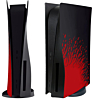 Faceplate Cover (BLACK & RED) (2 Piece Set) for PlayStation 5 Disc Edition (NO LOGO) (Only Ground Shipping)