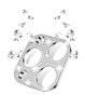 Grab the wholesale deals on the silver back camera diamond frame for iPhone 13 Pro and 13 Pro Max.

