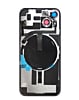 Back Glass with Frame and Wireless NFC Charging Flex and MagSafe Magnet for iPhone 14 (NO LOGO) (MIDNIGHT)
