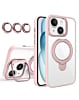 Magnetic Clear Case w/ 2 Kickstand & Camera Lens - PINK for 16e / 14 / 13 (Only Ground Shipping)
