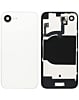 Back Glass with Steel Plate and Wireless NFC Charging MagSafe Magnet and Flashlight Flex for iPhone 16e (NO LOGO) (WHITE)