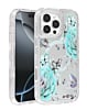 Flower Design Transparent Case w/ Wireless Charger - Style 8 for iPhone 16 Pro (Only Ground Shipping)