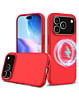 Soft Solid Silicone Case with Wireless Charging - RED for iPhone 17 Pro Max (Only Ground Shipping)
