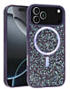 Thin Wireless Charging Bling Diamond Crystal Case - PURPLE for iPhone 17 Pro Max (Only Ground Shipping)