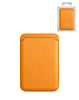 Leather Magnetic Card Wallet Holder - ORANGE (Only Ground Shipping)