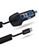 PowerPeak ECONOMY PD Coiled Car Charger w/ USB-C Cable (30W) (BLACK) (Only Ground Shipping)