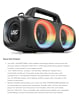 USG by PowerPeak - SoundStorm2 - BOOM Wireless Party Box Speaker w/ Lights - BLACK (Only Ground Shipping)
