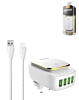 LDNIO A4405 5V 4x USB A Wall Charger with USB A-L Non-MFI Cable (3ft) (22W) (Only Ground Shipping)