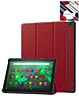 Smart Shockproof Stand Case - RED for Kindle Fire HD10 (2023) (Only Ground Shipping)