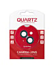 Order the Quartz HD tempered glass with metal ring for iPhone 15 and 15 Plus back camera, black.