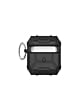 AirPods 1/2 Hard Plastic Transparent Case w/ Keychain - BLACK (Only Ground Shipping)