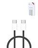 60W USB C-C Fast Charging Cable for iPhone 16 / 15 and iPads Series (3 ft) - BLACK (Only Ground Shipping)