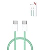 60W USB C-C Fast Charging Cable for iPhone 16 / 15 and iPads Series (3 ft) - GREEN (Only Ground Shipping)