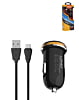 LDNIO DLC-22 2USB Car Charger with Micro USB Cable (BLACK) (3ft) (10W) (Only Ground Shipping)