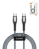 LDNIO LC101 USB C-C Fast Charging Data Cable (GRAY) (68W) (3ft) (Only Ground Shipping)