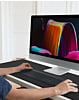 Plain Black Locked-Edge Mouse Pad (80x30cm) (2mm Thickness) (Only Ground Shipping)