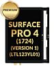 LCD Assembly without Frame for Microsoft Surface Pro 4 (1724 / V1 / LTL123YL01) (BLACK) (Premium)